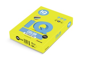 Fénymásolópapír, színes A/3 80 g, 500 lap/csomag IQ Color neon sárga