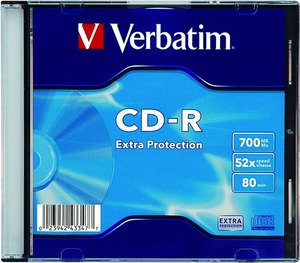 CD-R 700 MB 52x, vékony tokos VERBATIM "DataLife"