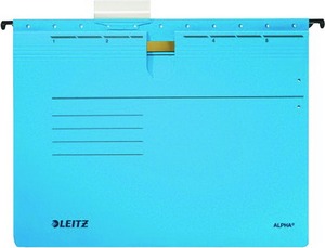 Függőmappa 348x270 oldalt zárt, 25 db/csomag LEITZ "Alpha" kék
