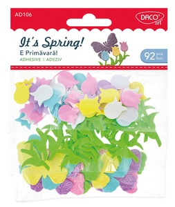 Dekorgumi forma, virágok és pillangók Daco "It's Spring!"