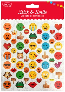 Matrica, fólia Daco "Stick & Smile" emoji