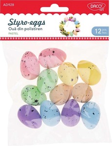 Hungarocell tojás 35 mm 12 db/csomag Daco vegyes színek