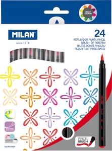Ecsetfilc készlet 0,5-6 mm Milan 24 szín