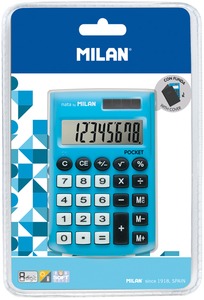 Zsebszámológép, 8 számjegy Milan 150908 "Touch" kék