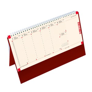 Asztali naptár, álló TopTimer bordó