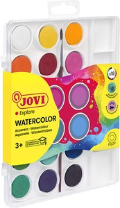 Vízfesték 22 mm ajándék ecset Jovi 18 szín