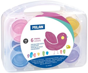 Ujjfesték 100 ml Milan 6 metál szín
