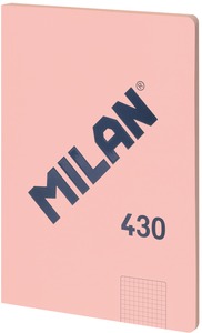 Füzet A/4 48 lapos, négyzetrácsos Milan "1918 Series" rózsaszín