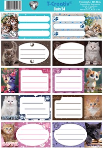 Füzetcímke 25 ív/csomag T-Creativ "Cats"
