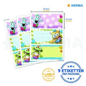 Füzetcímke 3 ív/csomag Herma "Little Monster"