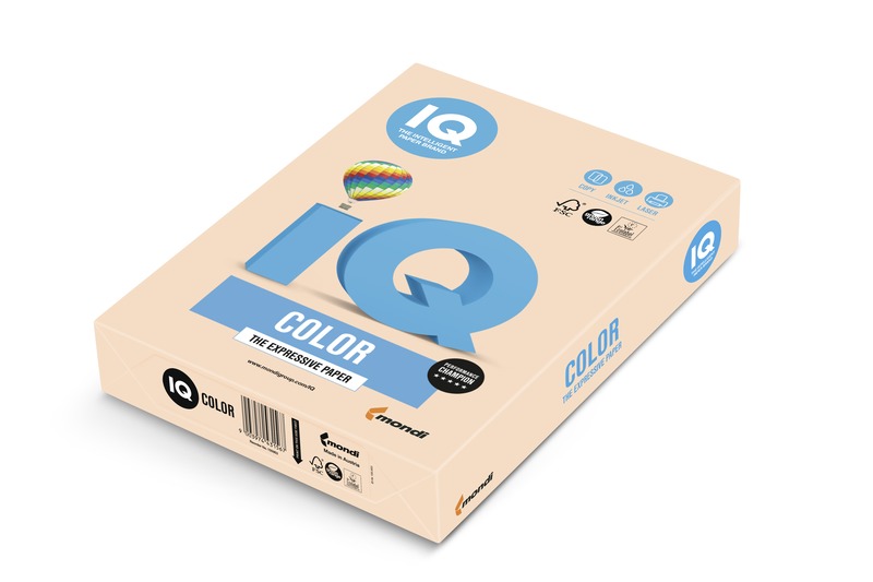 Fénymásolópapír, színes A/4 80 g, 500 lap/csomag IQ Color pasztell lazac