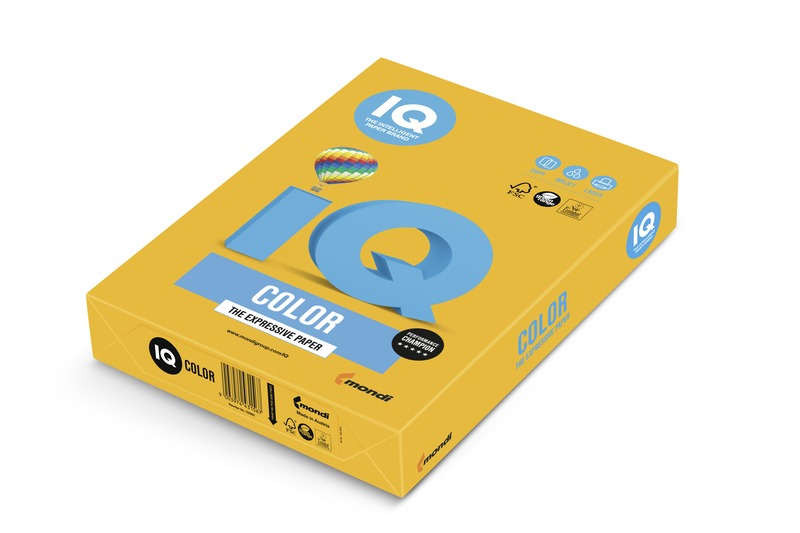 Fénymásolópapír, színes A/4 80 g, 500 lap/csomag IQ Color trend óarany