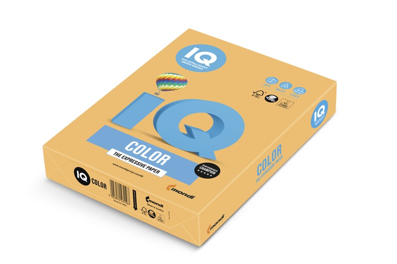 Fénymásolópapír, színes A/4 80 g, 500 lap/csomag IQ Color neon narancs