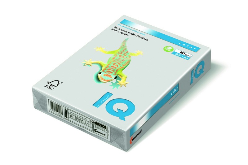 Fénymásolópapír, színes A/4 160 g, 250 lap/csomag IQ Color trend szürke