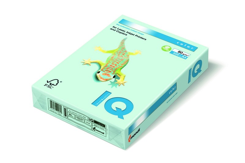 Fénymásolópapír, színes A/4 160 g, 250 lap/csomag IQ Color pasztell kék