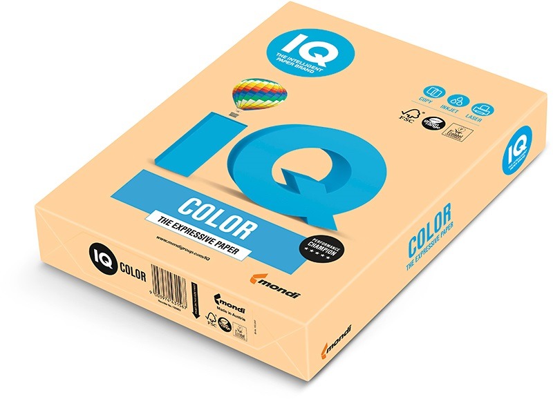 Fénymásolópapír, színes A/4 160 g, 250 lap/csomag IQ Color trend arany