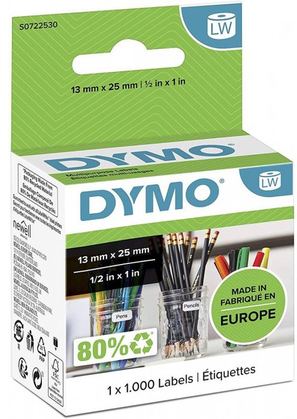 Etikett címke 25x13 mm multifunkciós, tekercses Dymo "LabelWriter"