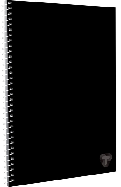 Spirálfüzet A/4 70 lapos, vonalas T-Creativ "Black"