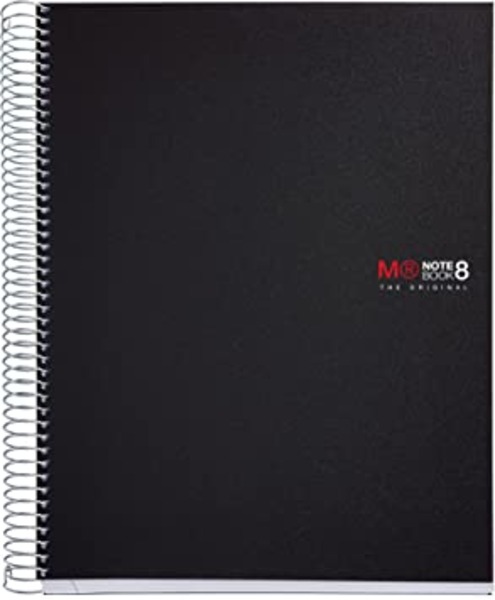 Spirálfüzet A/7 100 lapos, négyzetrácsos MQ "Notebook" 4 fekete