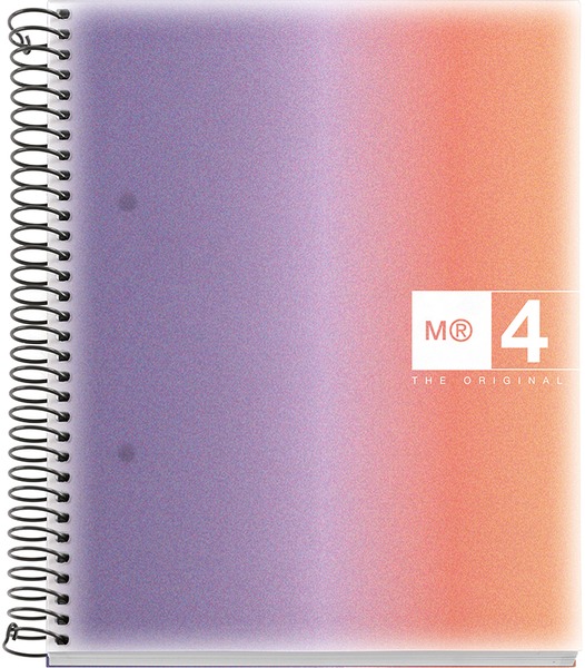 Spirálfüzet A/5 4x30 lapos, vonalas MQ "Aurora" Provence