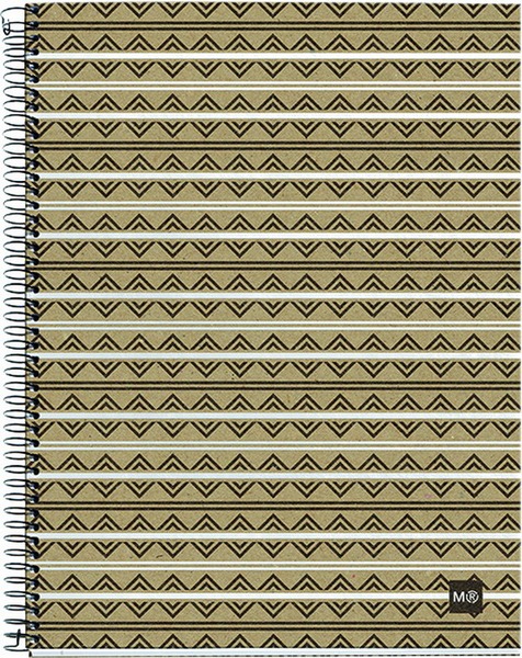 Spirálfüzet A/4 4x30 lapos, négyzetrácsos, újrahasznosított MQ "ECO" Aztec