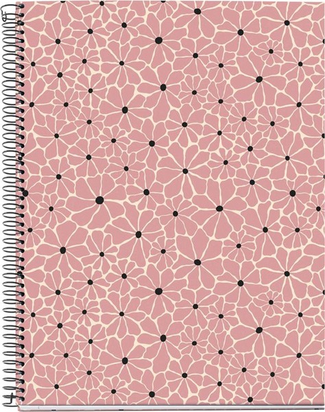 Spir&aacute;lf&uuml;zet A/4 4x25 lapos, vonalas MQ "Boho Essence" Blush