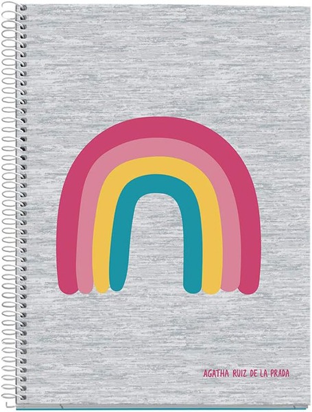 Spirálfüzet A/4 140 lapos, négyzetrácsos MQ "Bright" Agatha Ruiz
