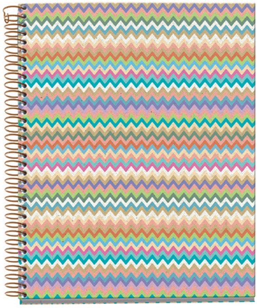 Spirálfüzet A/4 4x30 lapos, négyzetrácsos MQ "ZigZag" Mallorca