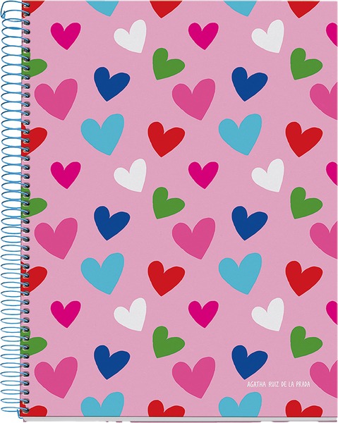 Spirálfüzet A/4 4x30 lapos, vonalas MQ "Combi" Agatha Ruiz