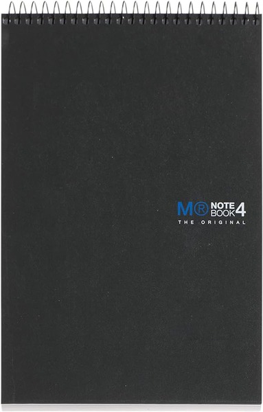 Spirálnotesz A/5 4x30 lapos, négyzetrácsos MQ "Graphite"