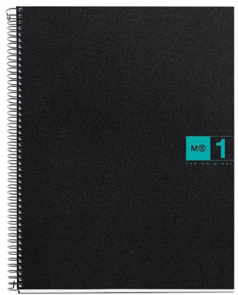 Spirálfüzet A/4 80 lapos, négyzetrácsos MQ "Notebook" 1 türkiz