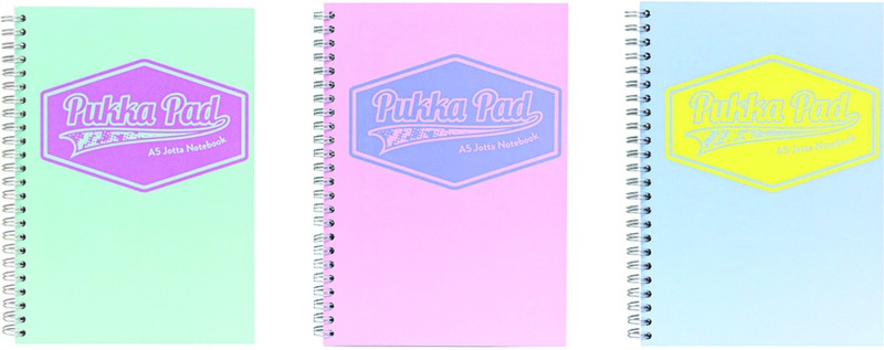 Spirálfüzet A/5 100 lapos, vonalas Pukka Pad "Jotta Pad" Pastel vegyes színek