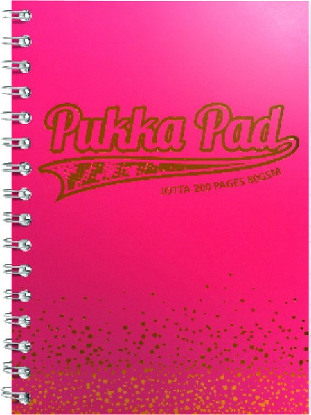 Spirálfüzet A/5 100 lapos, vonalas Pukka Pad "Jotta Pad" Blush korall
