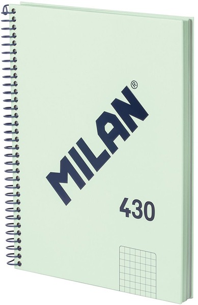 Spirálfüzet A/5 80 lapos, négyzetrácsos Milan "1918 Series" zöld