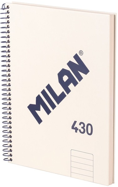 Spirálfüzet A/5 80 lapos, vonalas Milan "1918 Series" bézs