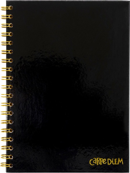 Napl&oacute; B/5 80 lapos, vonalas Pukka Pad "Carpe Diem fekete