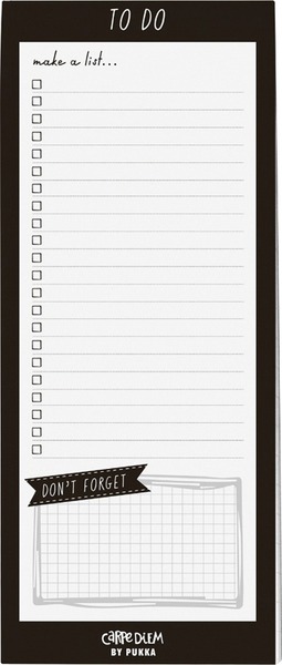 Jegyzett&ouml;mb, m&aacute;gneses 60 lapos Pukka Pad "Carpe Diem" fekete