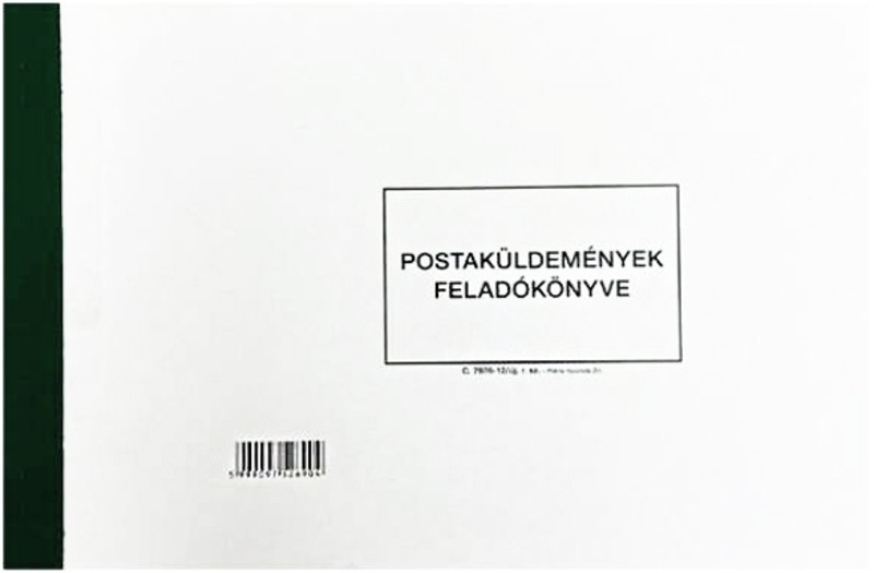 Postak&uuml;ldem&eacute;nyek felad&oacute;k&ouml;nyve C.7976-12/&Uacute;J A/4 150 lapos P&aacute;tria