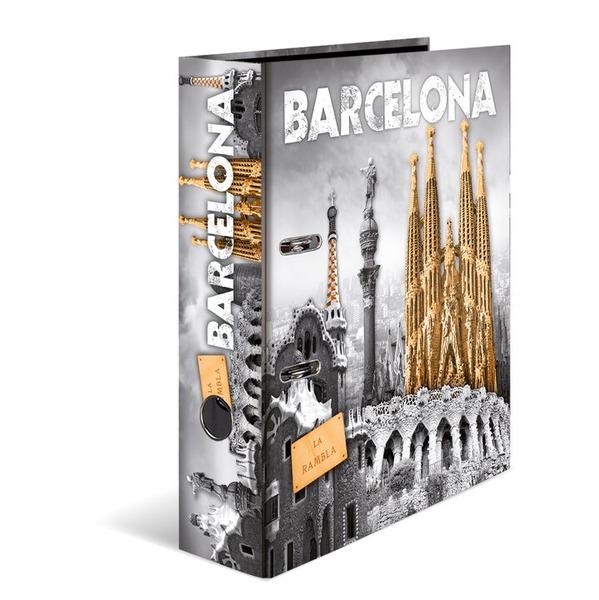 Iratrendező A/4, 70 mm Herma "Cities" Barcelona