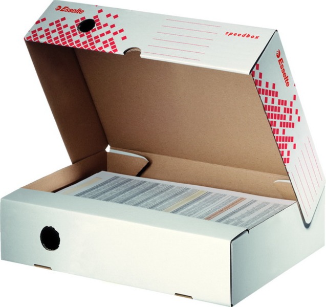 Archiváló doboz 80 mm felfelé nyíló ESSELTE "Speedbox" fehér