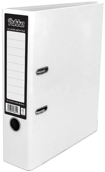 Iratrendező A/4, 70 mm Pukka Pad "Brights" feh&eacute;r