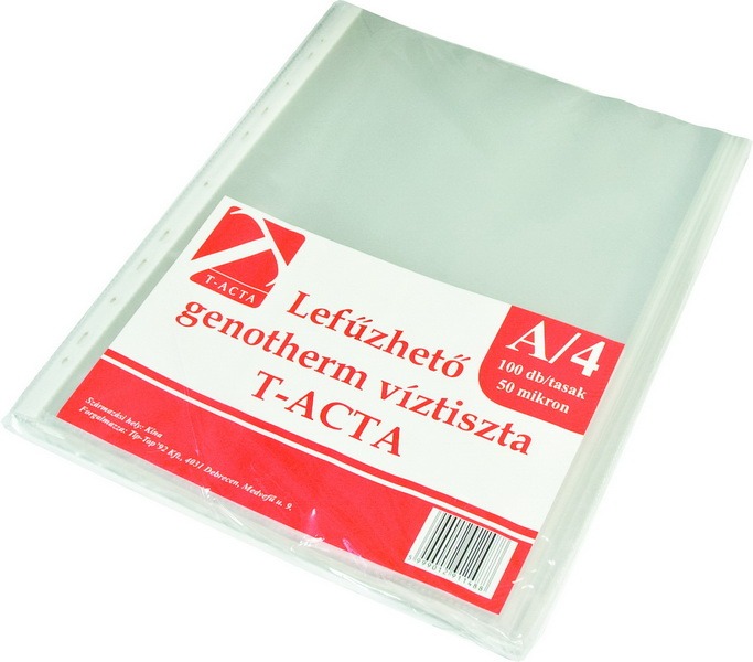 Genotherm, lefűzhető A/4 50 mikron, víztiszta T-Acta