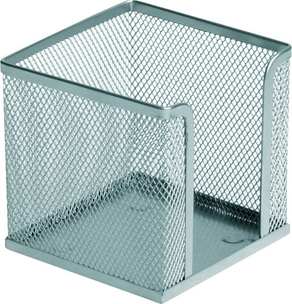 Tépőtömb tartó 10x10x10 cm fémhálós ezüst