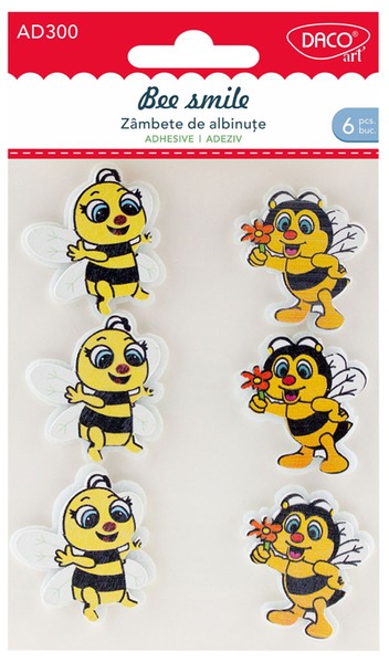Filc forma, méhecske 4 cm Daco "Bee smile"