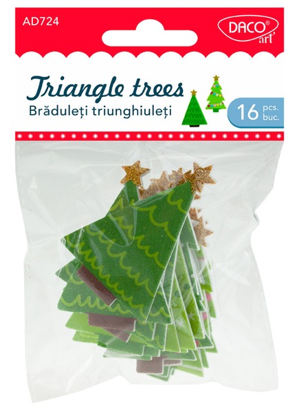 Dekorgumi forma, karácsonyfa Daco "Triangle trees"