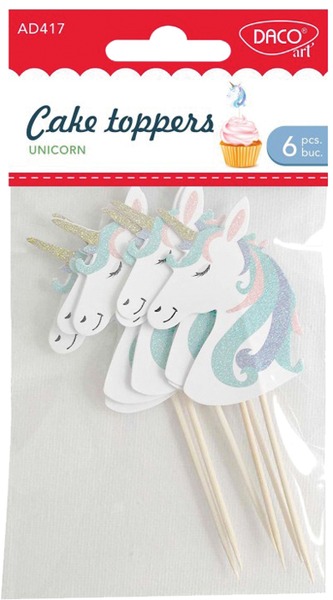 Papír dekoráció Daco "Cake toppers" Unicorn