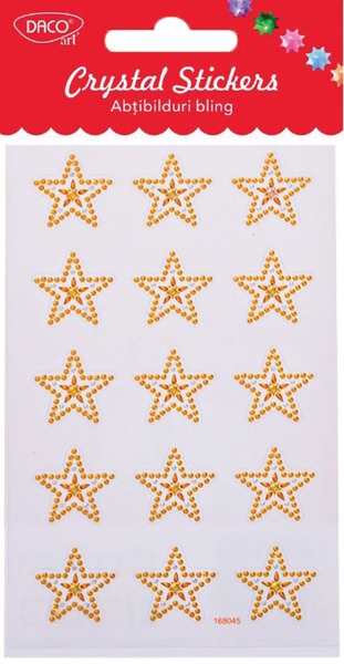 Matrica, 3D Daco "Crystal Stickers" csillagok