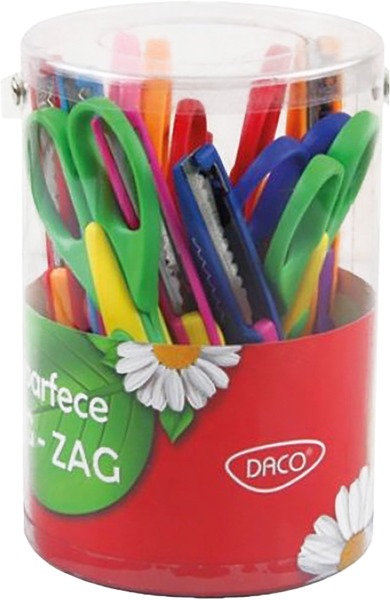Olló készlet, kreatív 16,5 cm 12 db-os Daco "Zig-Zag"