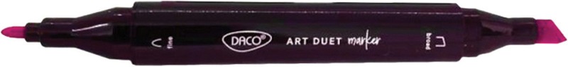 Alkoholos marker kétvégű, vágott és gömb Daco "Art Duet" fluo rózsaszín
