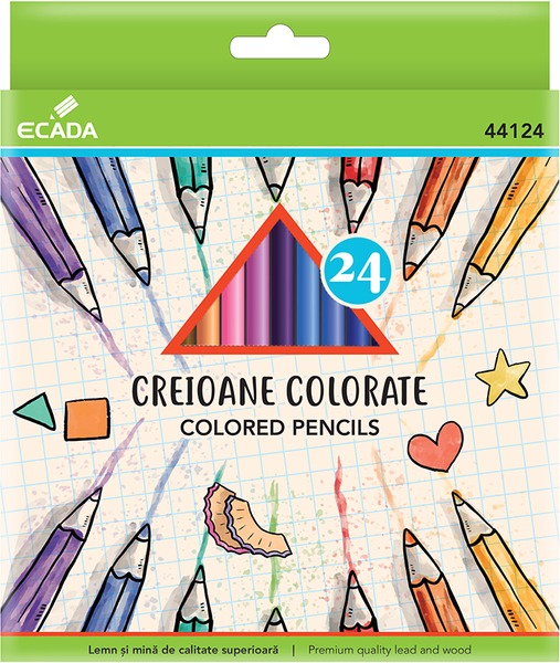 Színesceruza készlet Ecada 24 szín